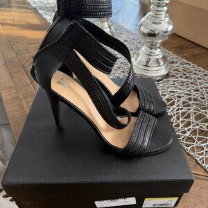 Joe's Black Leather Sandals